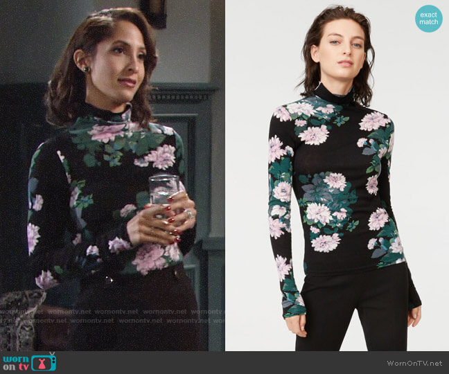 Club Monaco Julie Turtleneck worn by Lily Winters (Christel Khalil) on The Young and the Restless