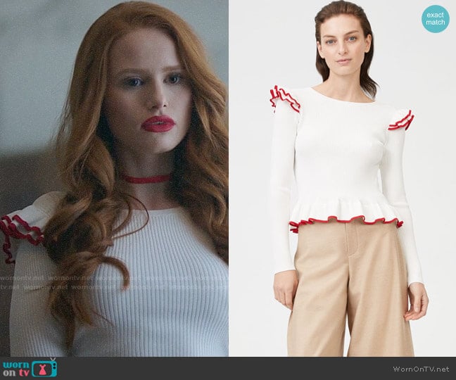 Club Monaco Skarlie Sweater worn by Cheryl Blossom (Madelaine Petsch) on Riverdale