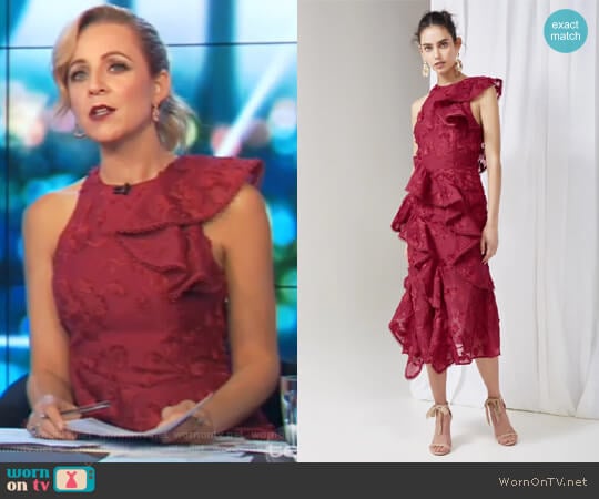 Shine Midi Dress by Keepsake worn by Carrie Bickmore on The Project