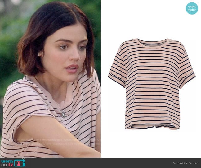 Current Elliott The Sailor Striped Tee worn by Stella Abbott (Lucy Hale) on Life Sentence