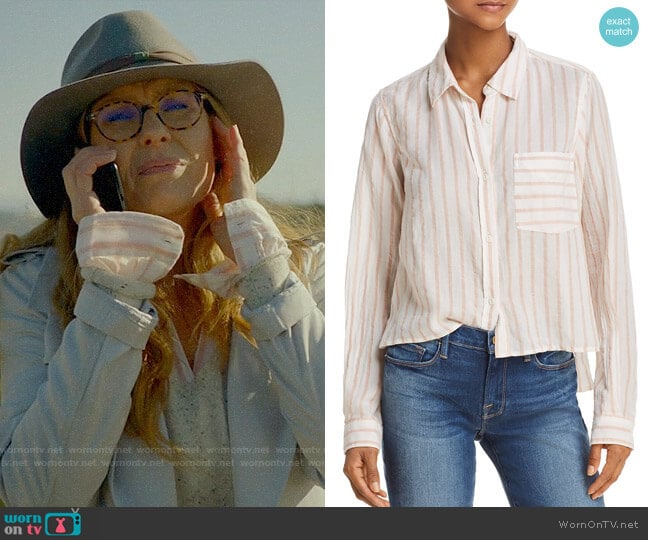 Current Elliott The Georgia Striped Shirt  worn by Abby Clark (Connie Britton) on 9-1-1