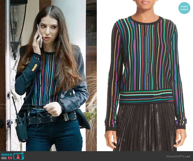 Diane von Furstenberg Arisha Sweater worn by Madison (Genevieve Buechner) on UnReal