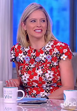 Sara’s multicolored floral embroidered dress on The View