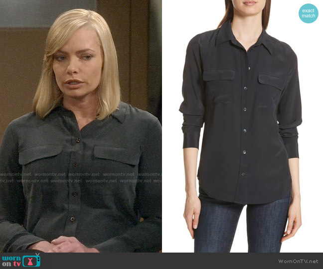 WornOnTV Jill’s black button down shirt on Mom Jaime Pressly