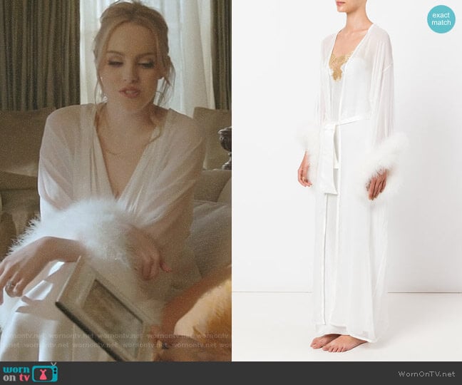 'Diana' Robe by Gilda & Pearl worn by Fallon Carrington (Elizabeth Gillies) on Dynasty