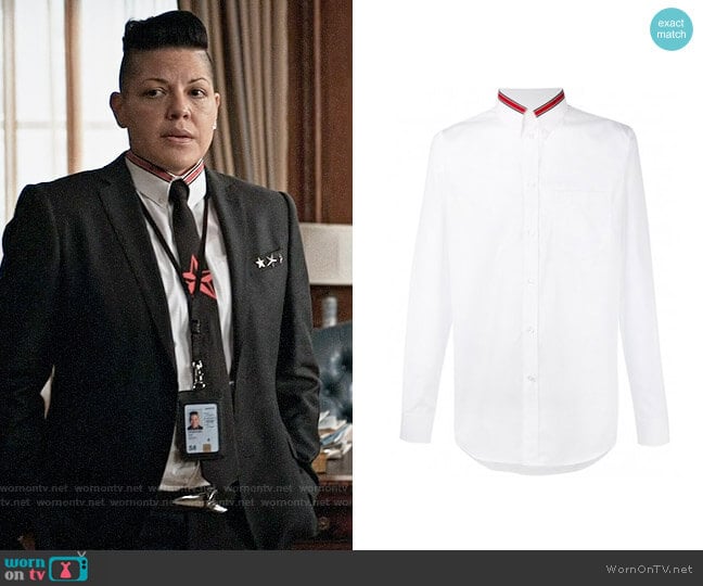 Givenchy Star Trim Shirt worn by Kat Sandoval (Sara Ramirez) on Madam Secretary