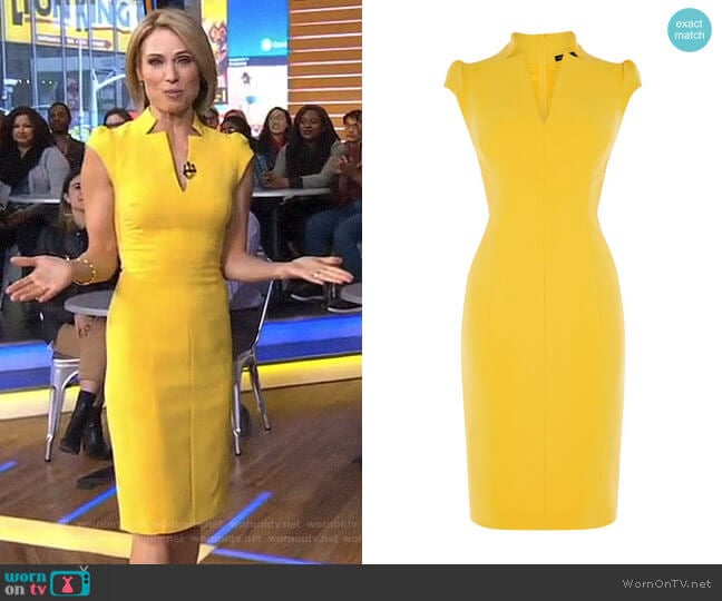 Tailored Pencil Dress by Karen Millen worn by Amy Robach on Good Morning America