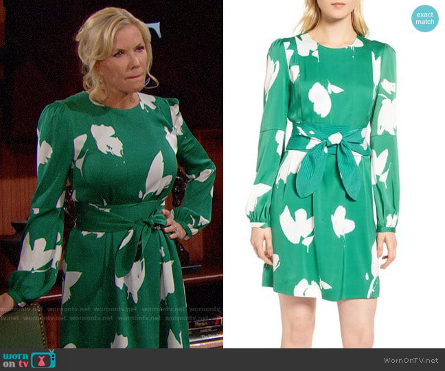 Lewit Floral Stretch Silk Dress worn by Brooke Logan (Katherine Kelly Lang) on The Bold and the Beautiful