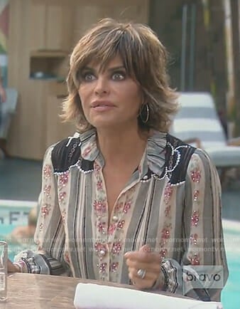 WornOnTV: Lisa's black logo print coat on The Real Housewives of Beverly  Hills, Lisa Rinna