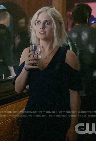 Liv's blue cold-shoulder dress on iZombie