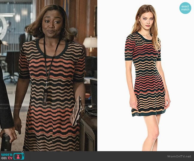 M Missoni Greek Key Dress worn by Daisy Grant (Patina Miller) on Madam Secretary