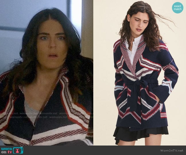 Maje Marcozi Cardigan worn by Laurel Castillo (Karla Souza) on How to Get Away with Murder