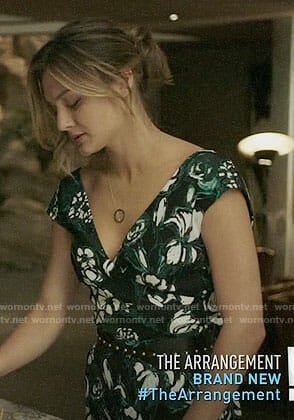 Megan's floral tie-back romper on The Arrangement