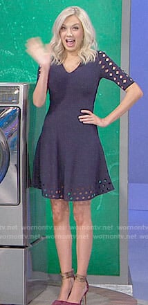 Melissa Ordway’s navy cutout dress on The Price is Right x The Young and the Restless