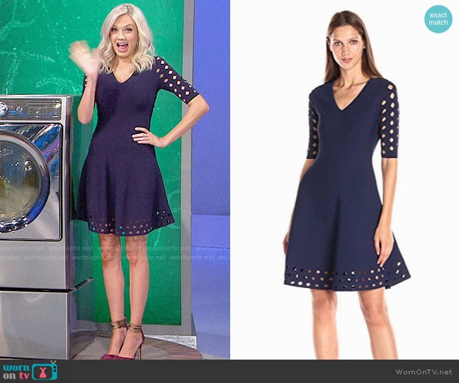 Milly Diamond Pointelle Flare Dress  worn by Abby Newman (Melissa Ordway) on The Young & the Restless