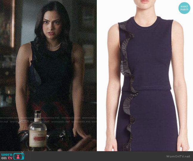 Opening Ceremony Ruffled Crop Top worn by Veronica Lodge (Camila Mendes) on Riverdale