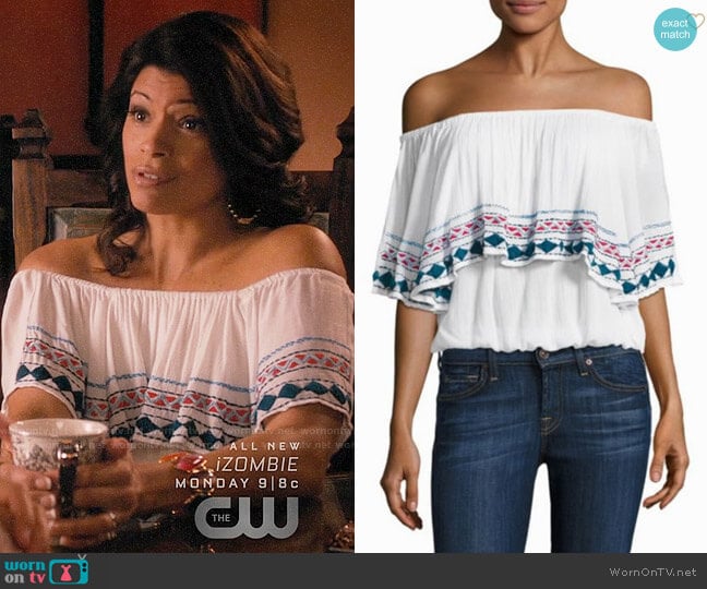 Piper Byron Top worn by Xiomara Villanueva (Andrea Navedo) on Jane the Virgin