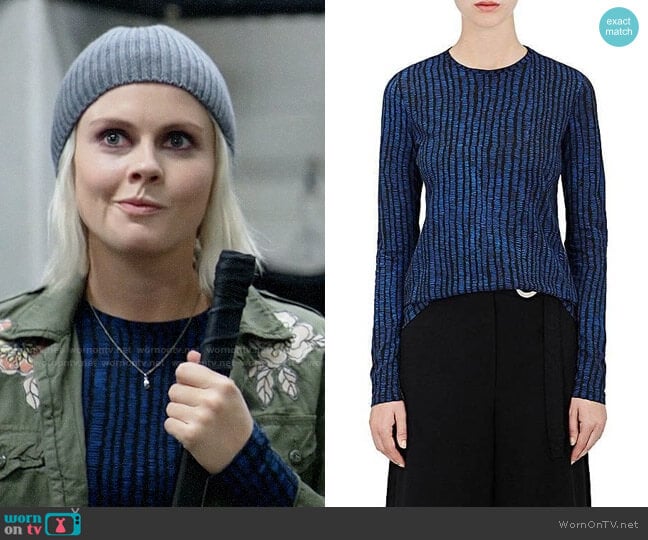 Proenza Schouler Cotton Long Sleeve T-shirt worn by Liv Moore (Rose McIver) on iZombie