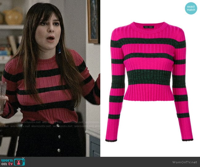 Proenza Schouler Striped Rib Knit Crewneck worn by Allison McCord (Kathrine Herzer) on Madam Secretary