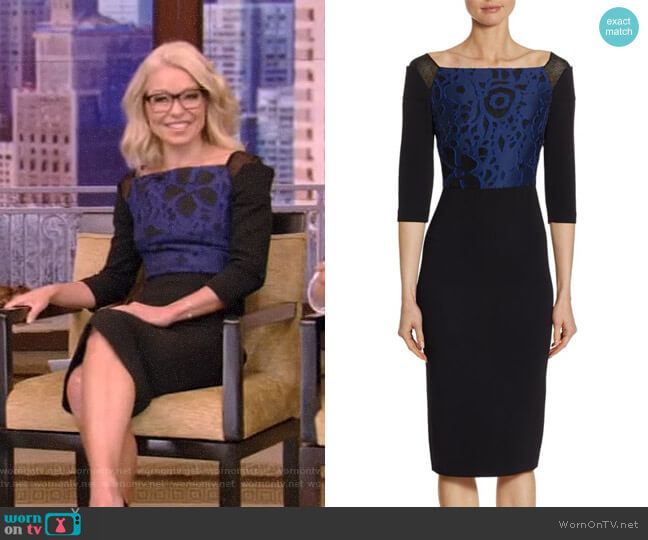 'Newark' Sheath Dress by Roland Mouret worn by Kelly Ripa on Live with Kelly and Mark