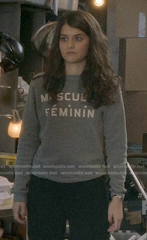 Sabrina's Masculin Feminin sweatshirt on The Mick