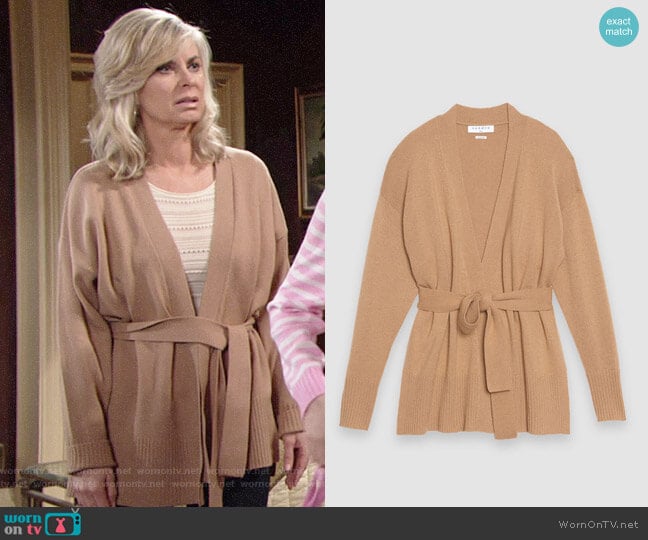 Sandro Elina Cardigan worn by Ashley Abbott (Eileen Davidson) on The Young and the Restless