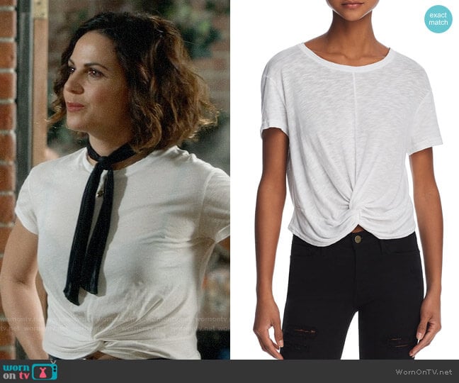 Splendid Twist-Front Slub Tee worn by Regina Mills (Lana Parrilla) on Once Upon A Time