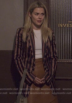 Trish’s pink striped blazer on Jessica Jones