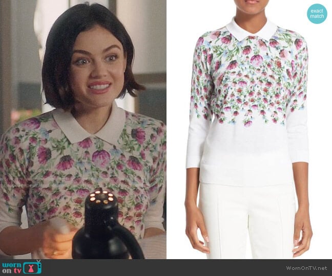 Ted Baker Karn Thistle Sweater worn by Stella Abbott (Lucy Hale) on Life Sentence