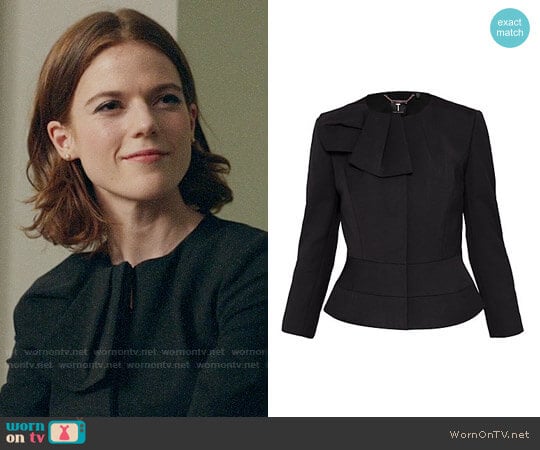 Ted Baker Rayal Jacket worn by Maia Rindell (Rose Leslie) on The Good Fight