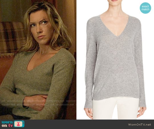 Theory Adrianna Sweater worn by Laurel Lance (Katie Cassidy) on Arrow