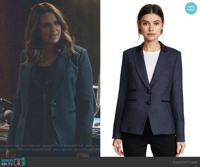 Hudson Jacket by Veronica Beard worn by Quinn Perkins (Katie Lowes) on Scandal