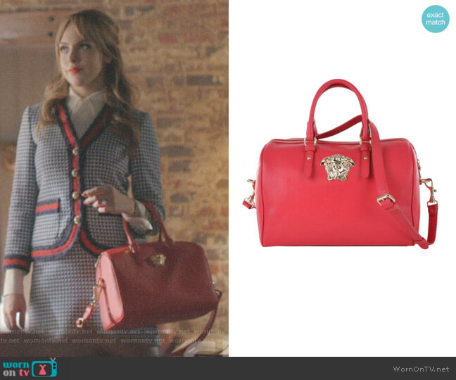 Palazzo Medusa Bowling Bag by Versace worn by Fallon Carrington (Elizabeth Gillies) on Dynasty