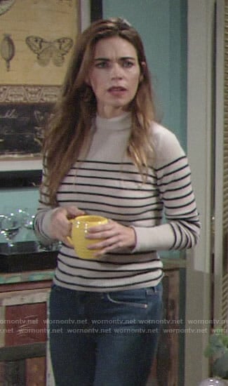 Victoria’s striped sweater on The Young and the Restless