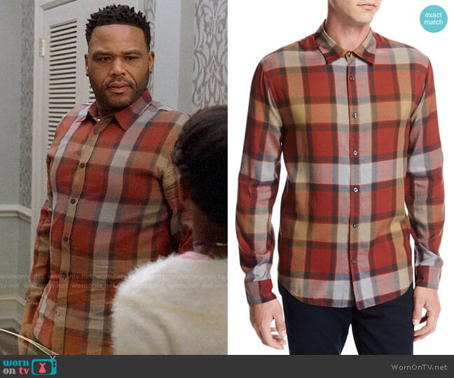 Vince Buffalo Plaid Sport Shirt worn by Andre Johnson (Anthony Anderson) on Black-ish