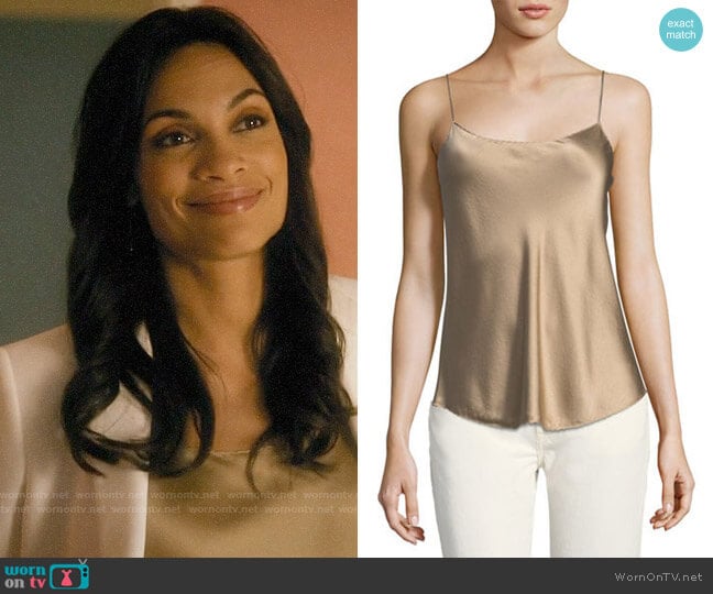 Vince Scallop Silk Chemise worn by Jane Ramos (Rosario Dawson) on Jane the Virgin