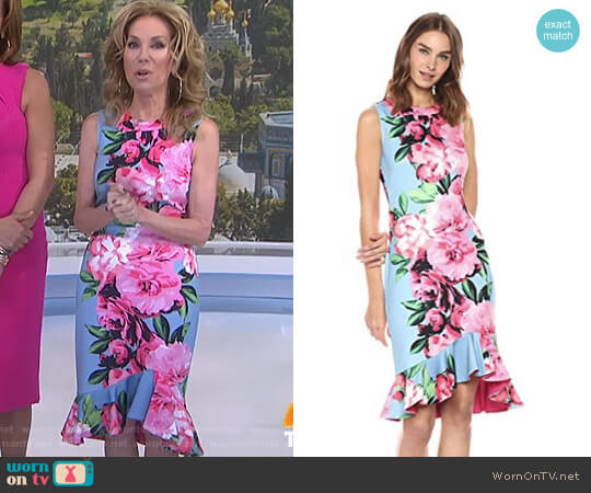 Flounce Bodycon Dress by Vince Camuto worn by Kathie Lee Gifford on Today