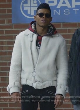 Hakeem's white shearling jacket on Empire