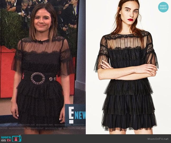 Short Tulle Dress by Zara worn by Erin Lim on E! News