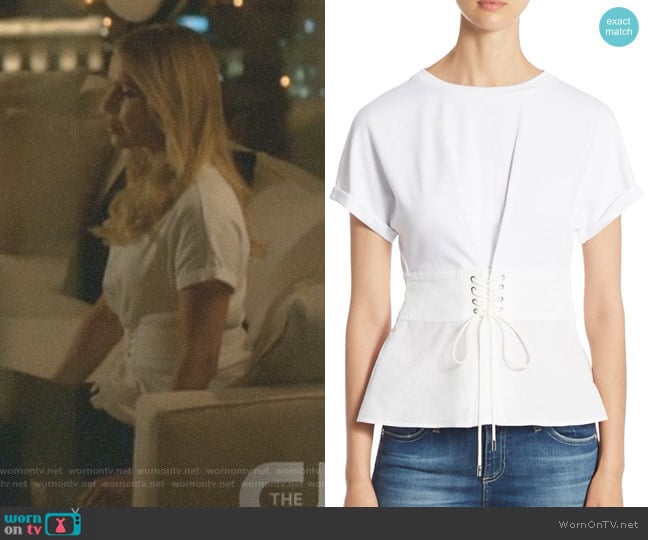 Corset Cotton Jersey Top by 3.1 Phillip Lim worn by Rebekah (Claire Holt) on The Originals