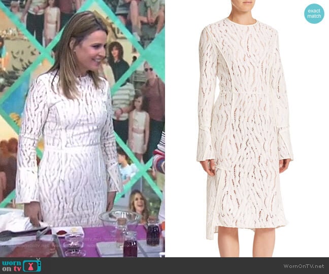 Seamed Lace Dress by 3.1 Phillip Lim worn by Savannah Guthrie on Today