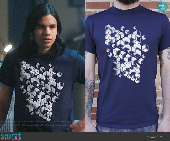 6 Dollar Shirts Impossible Triangles Shirt worn by Cisco Ramon (Carlos Valdes) on The Flash