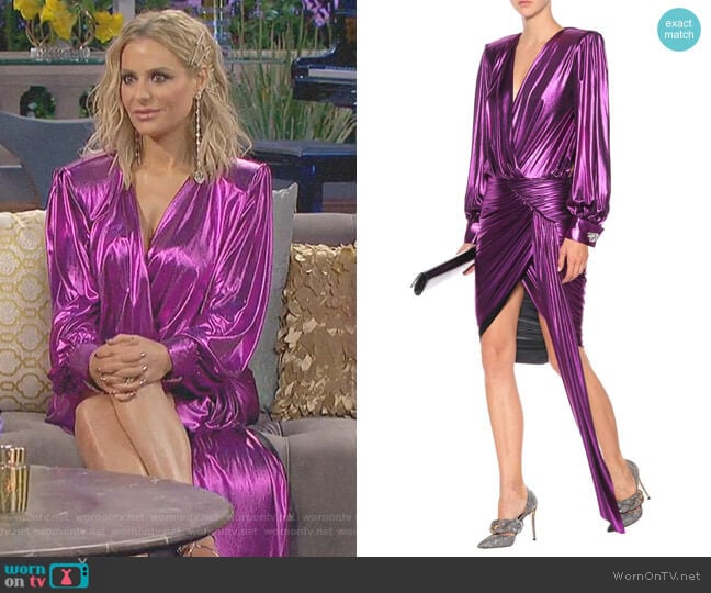 WornOnTV: Dorit’s metallic magenta draped dress on The Real Housewives ...