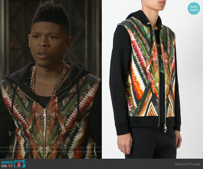 Folkloric Print Hoodie by Balmain worn by Hakeem Lyon (Bryshere Y. Gray) on Empire