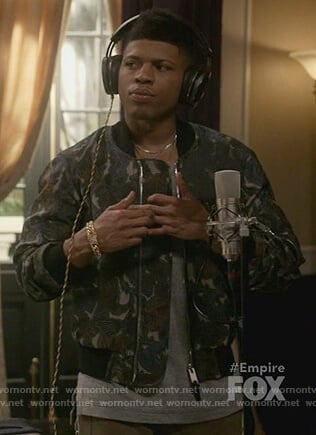 Hakeem’s floral print bomber jacket on Empire