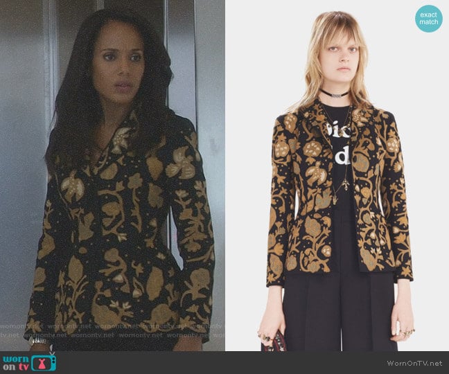 Jacket by Chiristian Dior - Pre Fall 2017 Collection worn by Olivia Pope (Kerry Washington) on Scandal