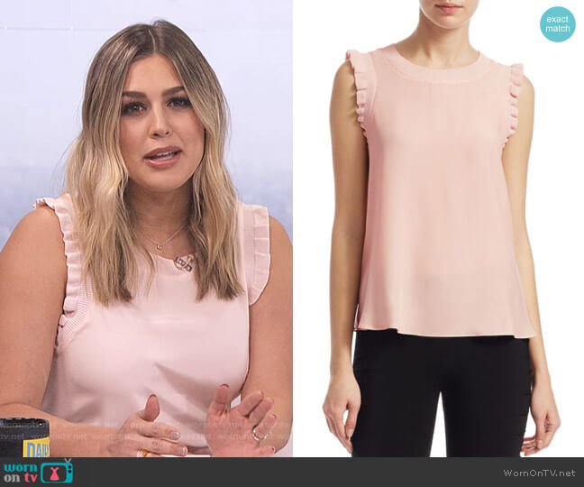 Tous Les Jours Lenore Silk Tank by Cinq a Sept worn by Carissa Loethen Culiner on E! News