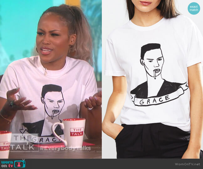 Grace t-shirt by DeerDana worn by Eve on The Talk