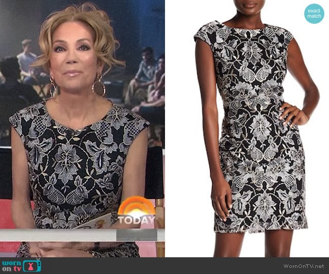 Embroidered Cap Sleeve Dress by Donna Ricco worn by Kathie Lee Gifford on Today