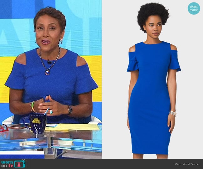 WornOnTV: Robin’s blue cold-shoulder dress with ruffled sleeves on Good ...